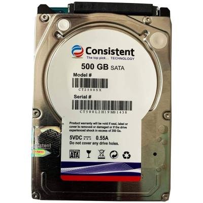 CONSISTENT 500GB LAPTOP HARD DRIVE