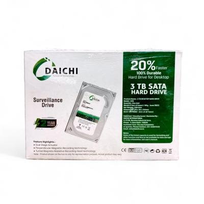 Daichi 3 TB SATA 3.5 Inch Desktop Internal Hard Drive with 2 Year Warranty