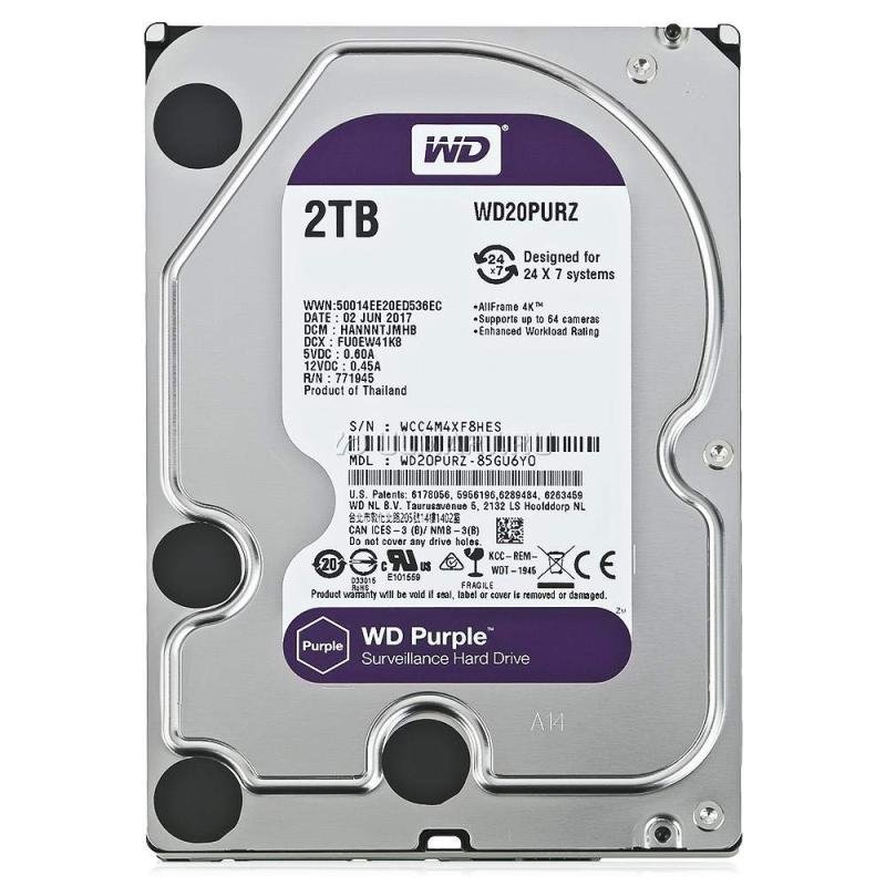 Western Digital Purple Surveillance 2TB Internal Hard Drive (WD20PURX)