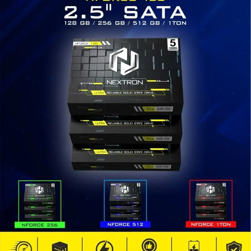 Nextron 256GB 2.5 inch SATA Internal Solid State Drive | 5 Years Warranty